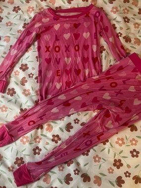 Little Sleepies Pink Heart XOXO Long-Sleeve Pajama Set
